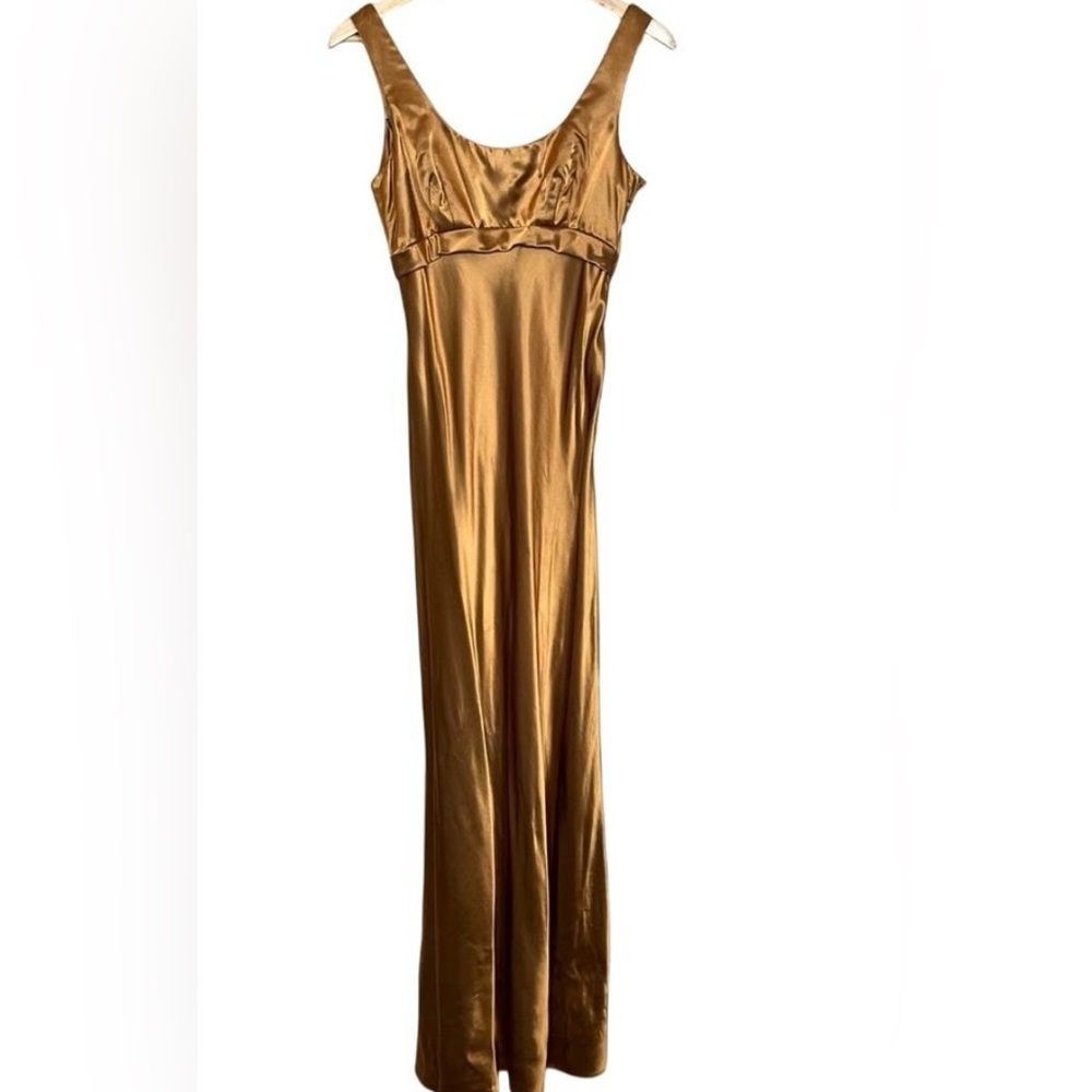 Zum Zum by Niki Livas Evening Gown Dress Gold Size 9-10